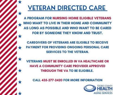 Veteran Directed Care Tooele County Health Department