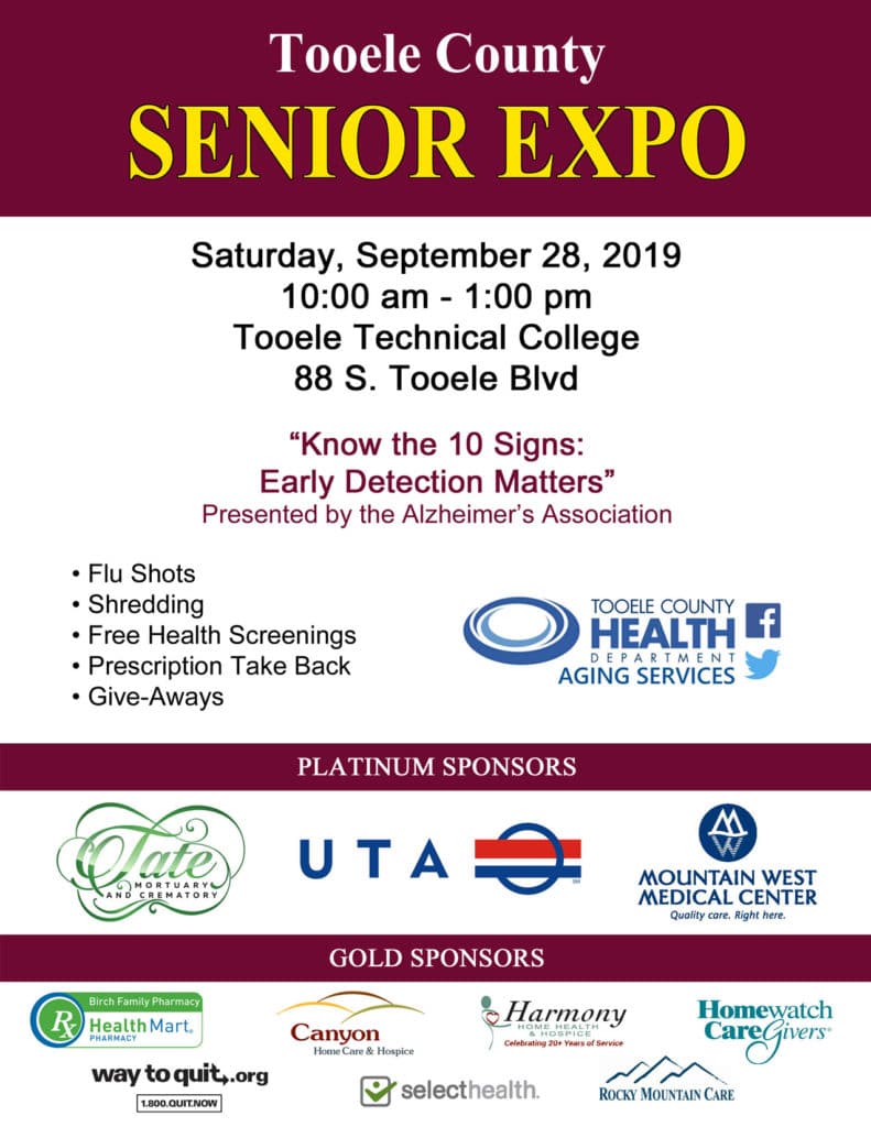 Senior Expo Saturday Sept. 28, 2019 | Tooele County Health Department